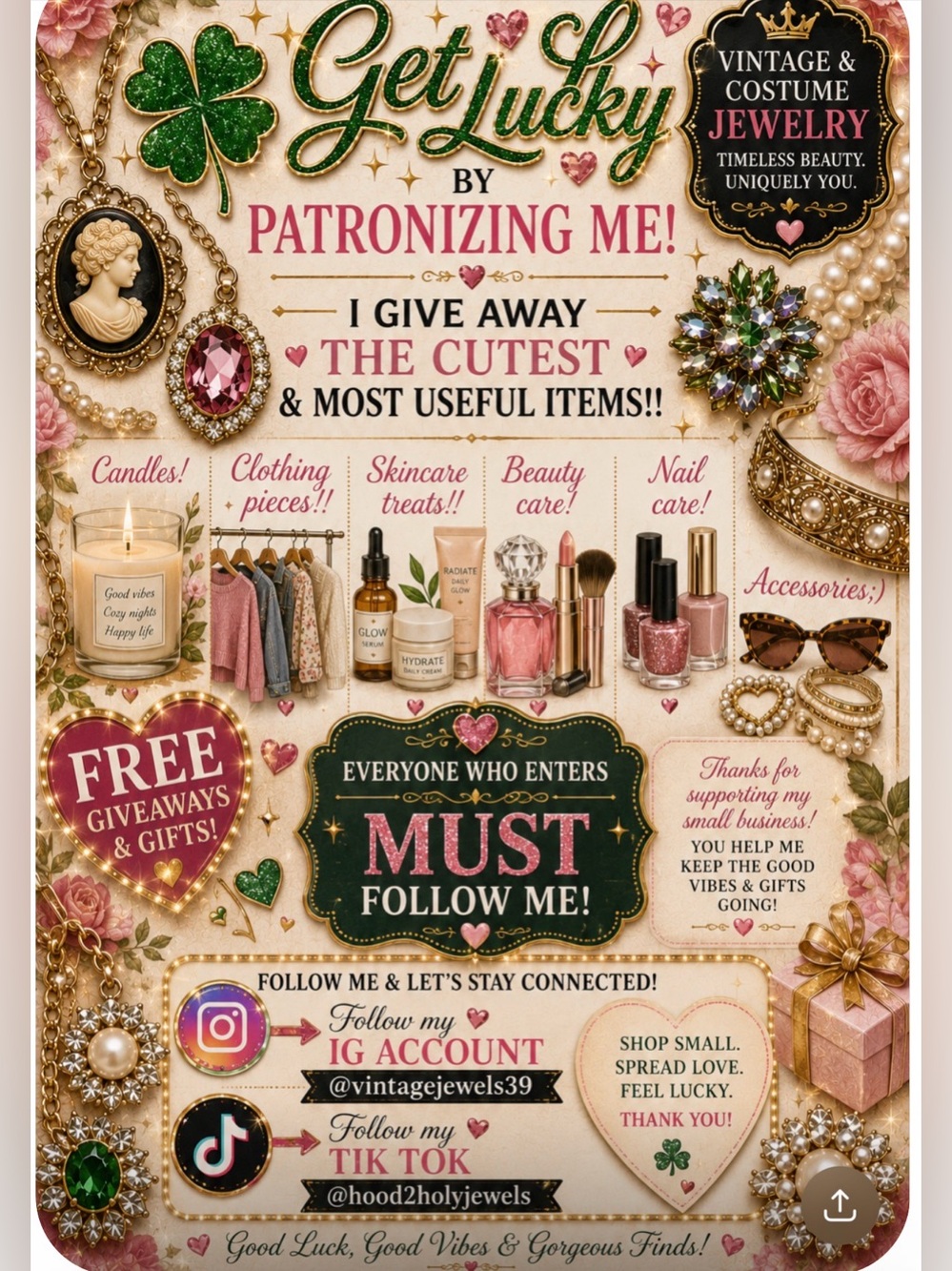 FREE99 Get Lucky Giveaway! FOLLOW ME ON IG&tiktok!!!! - Picture 1 of 1